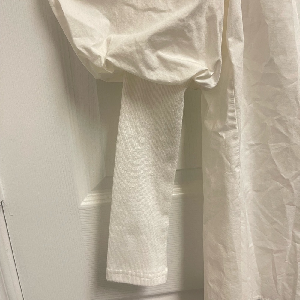 Beulah White Button Down Zipper Blouse - image 4